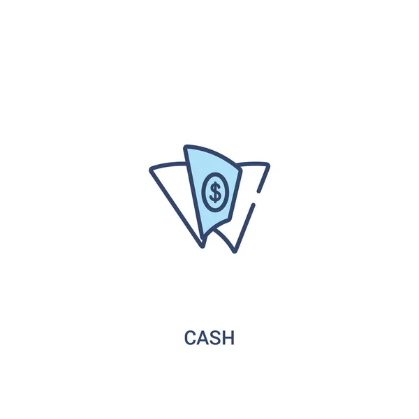 Concepto de dinero en efectivo 2 icono de color. ilustración simple elemento de línea. o — Vector de stock