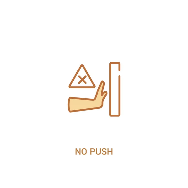Καμία ιδέα push 2 έγχρωμο εικονίδιο. εικόνα απλού στοιχείου γραμμής — Διανυσματικό Αρχείο