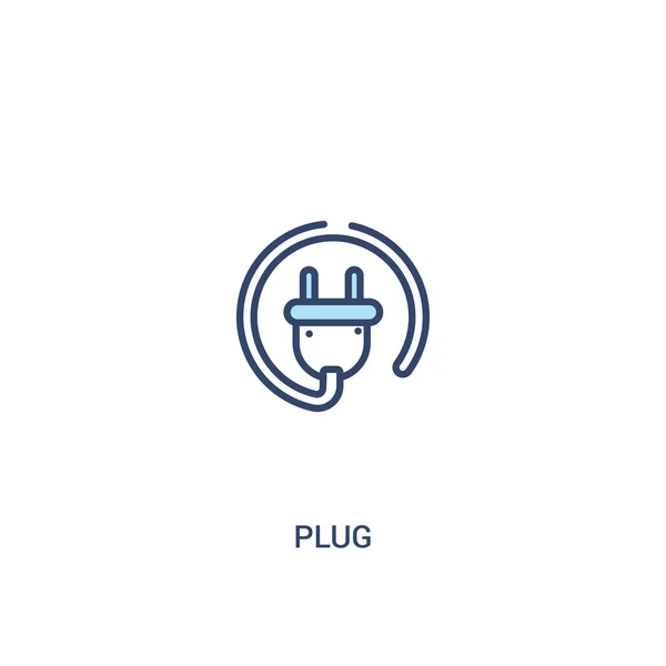 Plug concepto 2 icono de color. ilustración simple elemento de línea. o — Vector de stock