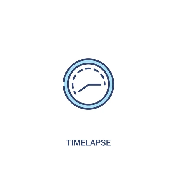 Timelapse concept 2 colored icon. simple line element illustrati — Stock Vector