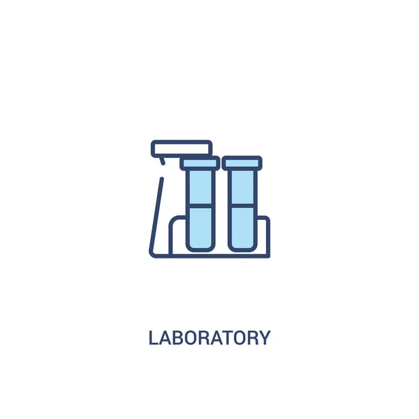 Concepto de laboratorio 2 icono de color. elemento de línea simple illustrat — Vector de stock