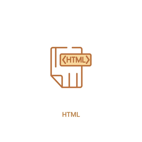 Html концепция 2 цветная икона. простая иллюстрация элемента строки. o — стоковый вектор