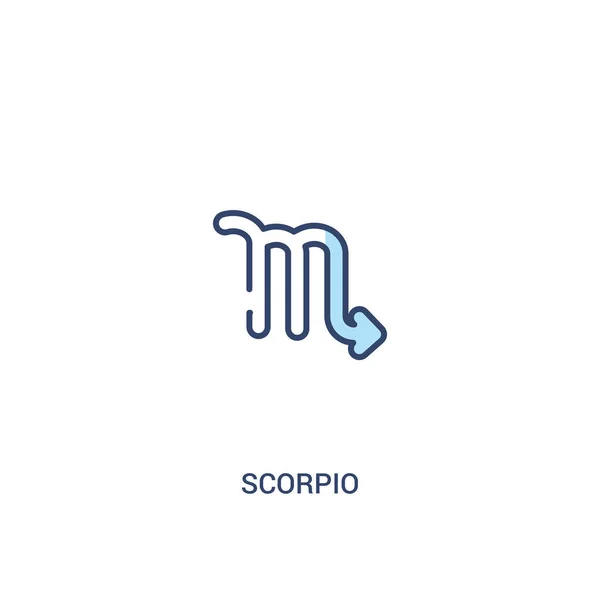 Scorpio conceito 2 ícone colorido. ilustração de elemento de linha simples — Vetor de Stock