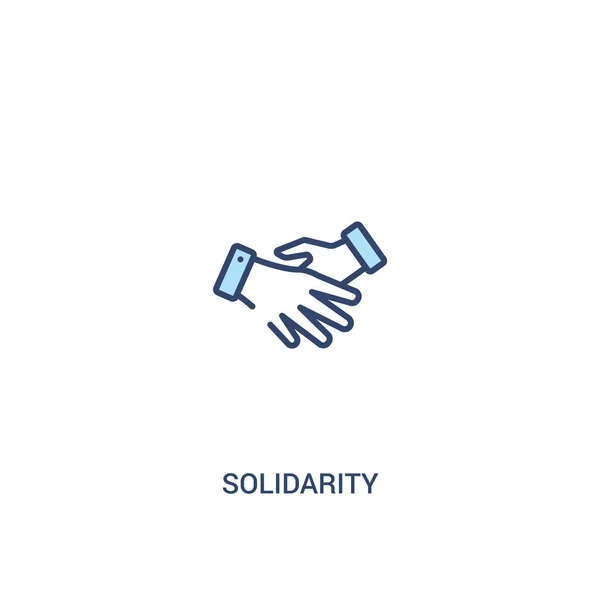 Concepto de solidaridad 2 icono de color. elemento de línea simple illustrat — Vector de stock