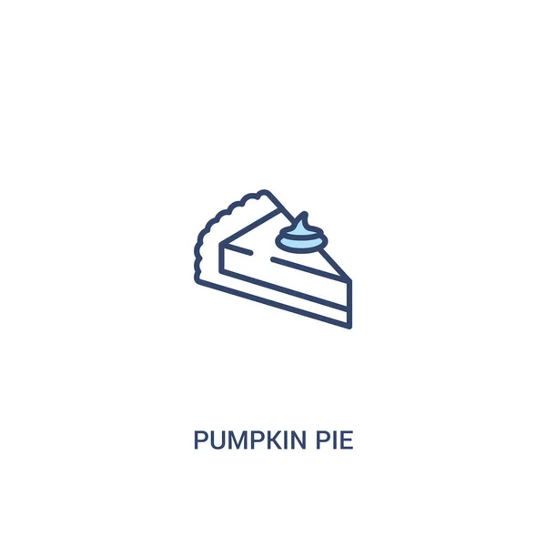 Pumpkin pie concept 2 colored icon. простая иллюстрация элемента строки — стоковый вектор
