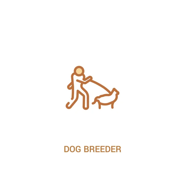 Conceito criador de cães 2 ícone colorido. elemento de linha simples illustra — Vetor de Stock