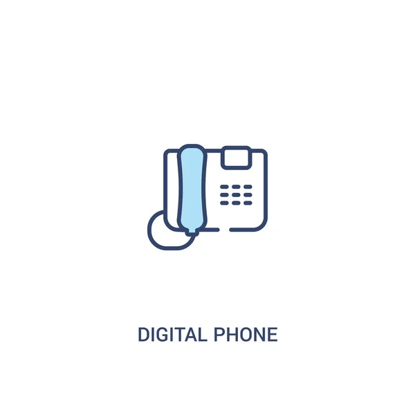 Digital phone concept 2 colored icon. simple line element illust — Stock Vector