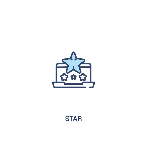 Concepto de estrella 2 icono de color. ilustración simple elemento de línea. o — Vector de stock