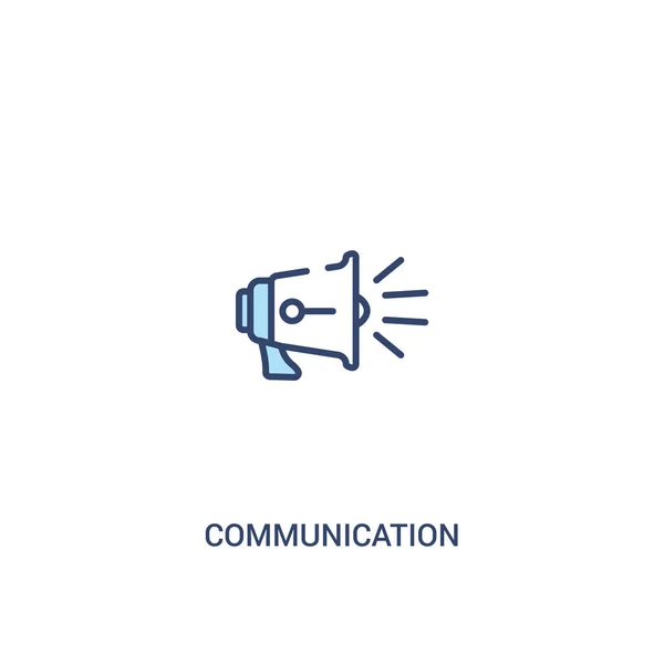 Concept de communication 2 icône de couleur. élément de ligne simple illust — Image vectorielle