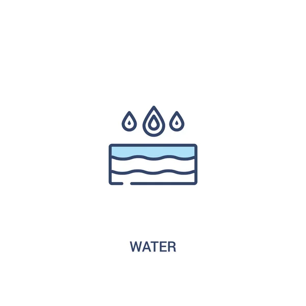 Concepto de agua 2 icono de color. ilustración simple elemento de línea . — Archivo Imágenes Vectoriales
