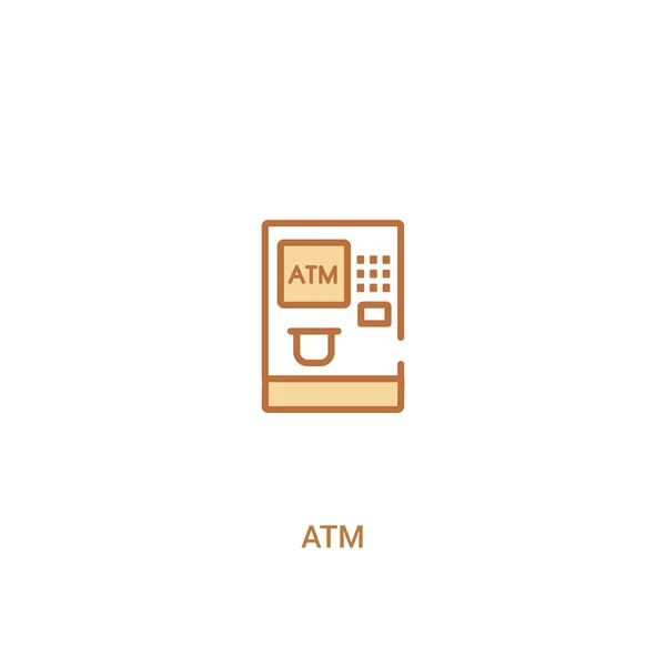ATM concetto 2 icona colorata. illustrazione semplice dell'elemento di linea. Tu... — Vettoriale Stock