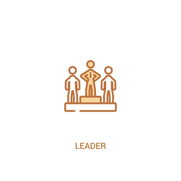 Leader concept 2 gekleurd pictogram. eenvoudige illustratie van het lijn element. — Stockvector