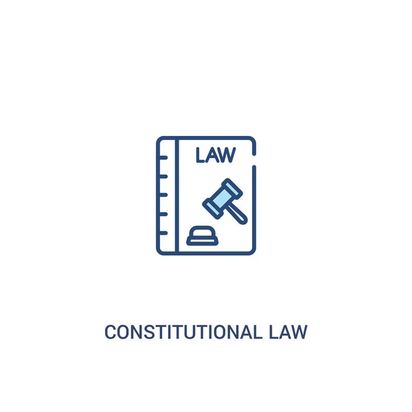 Direito constitucional conceito 2 ícone colorido. elemento de linha simples i — Vetor de Stock