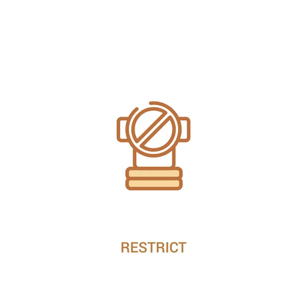 Restringir conceito 2 ícone colorido. linha simples elemento ilustratio —  Vetores de Stock