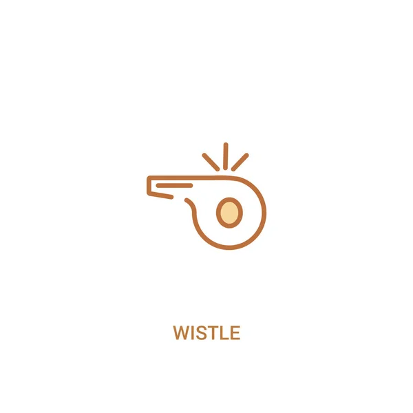 Wistle-Konzept 2 farbiges Symbol. einfache Linienelement-Illustration. — Stockvektor