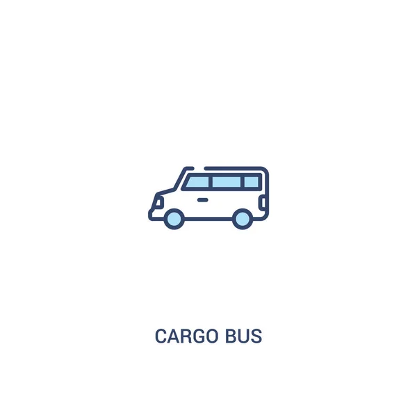 Frachtbus-Konzept 2 farbiges Symbol. einfaches Linienelement illustriert — Stockvektor