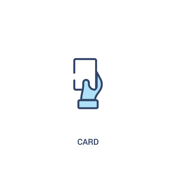 Conceito de cartão 2 ícone colorido. ilustração de elemento de linha simples. o — Vetor de Stock