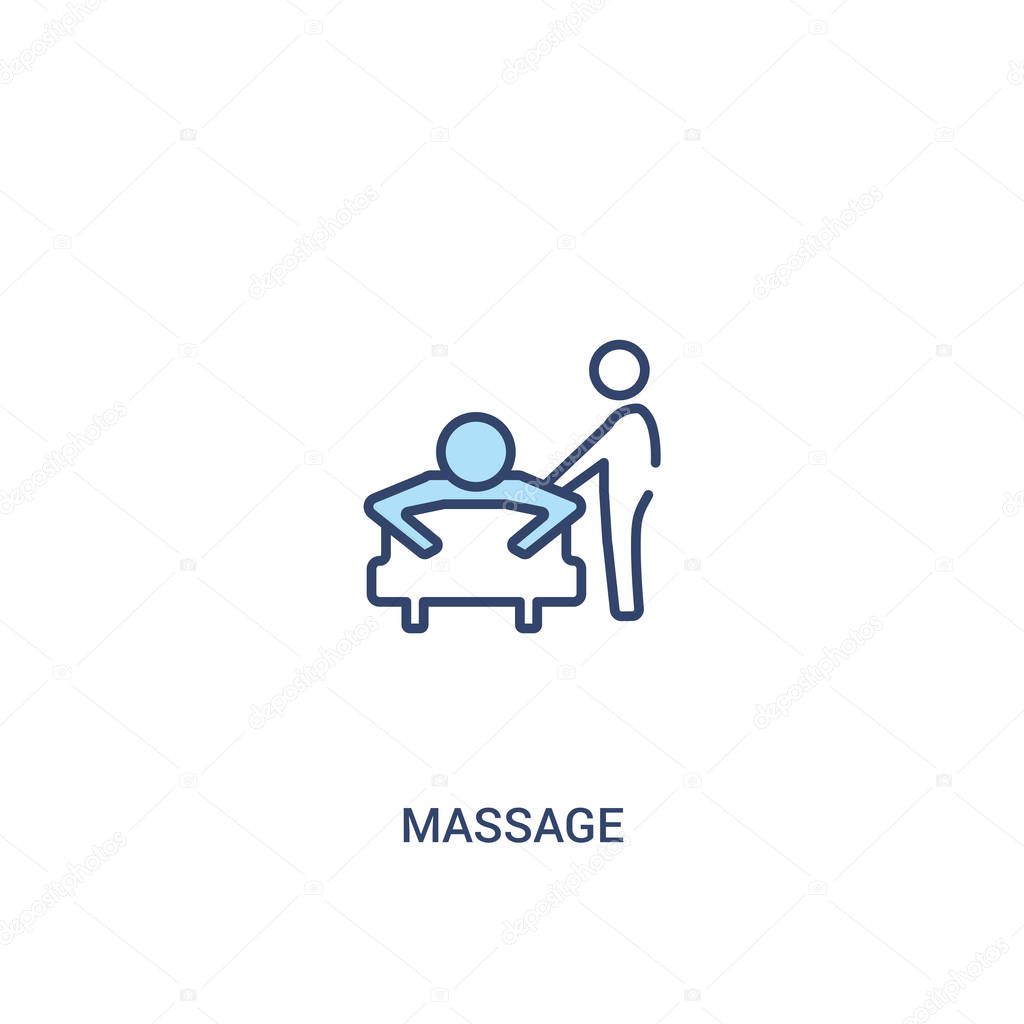 massage concept 2 colored icon. simple line element illustration