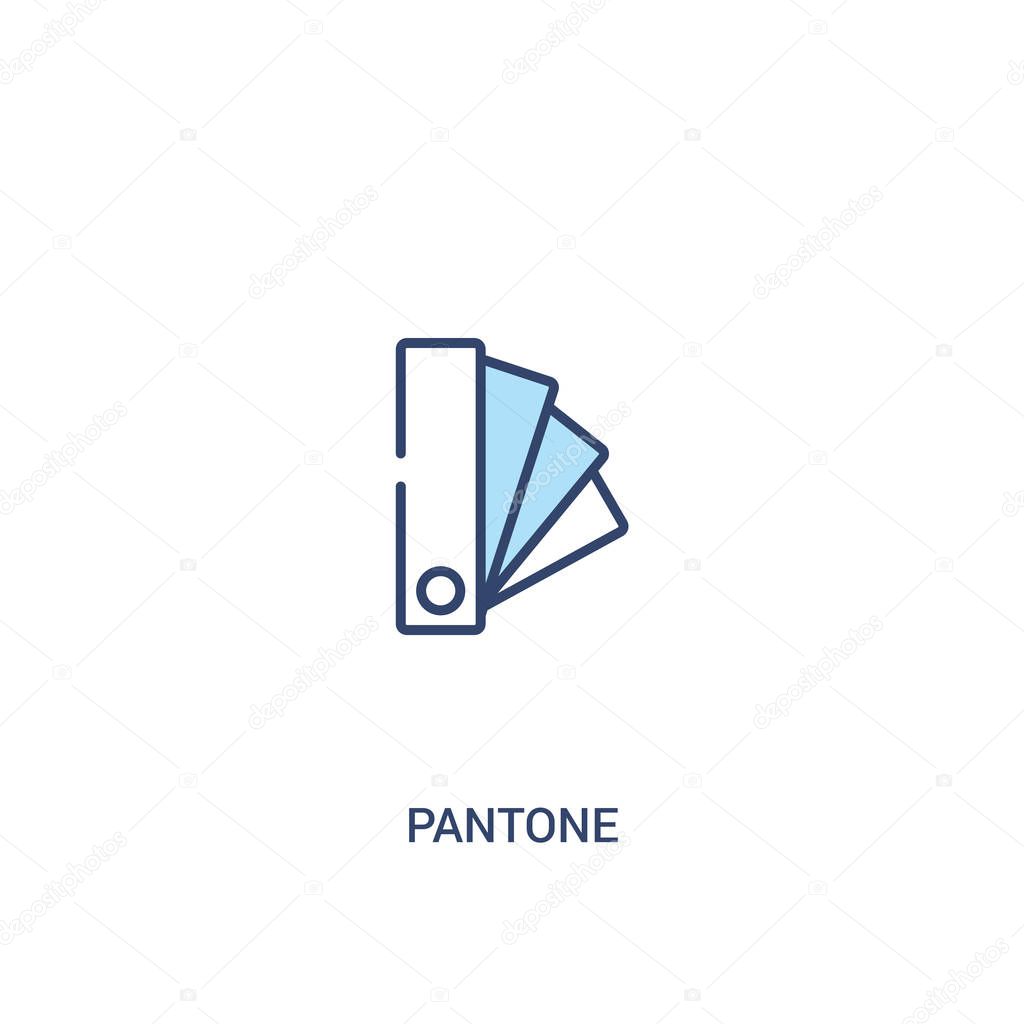 pantone concept 2 colored icon. simple line element illustration