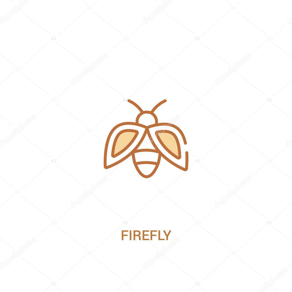 firefly concept 2 colored icon. simple line element illustration