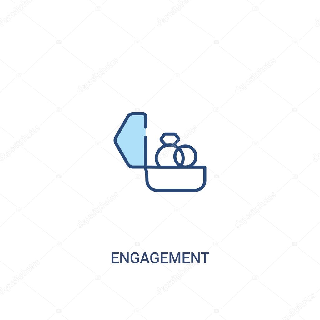 engagement concept 2 colored icon. simple line element illustrat