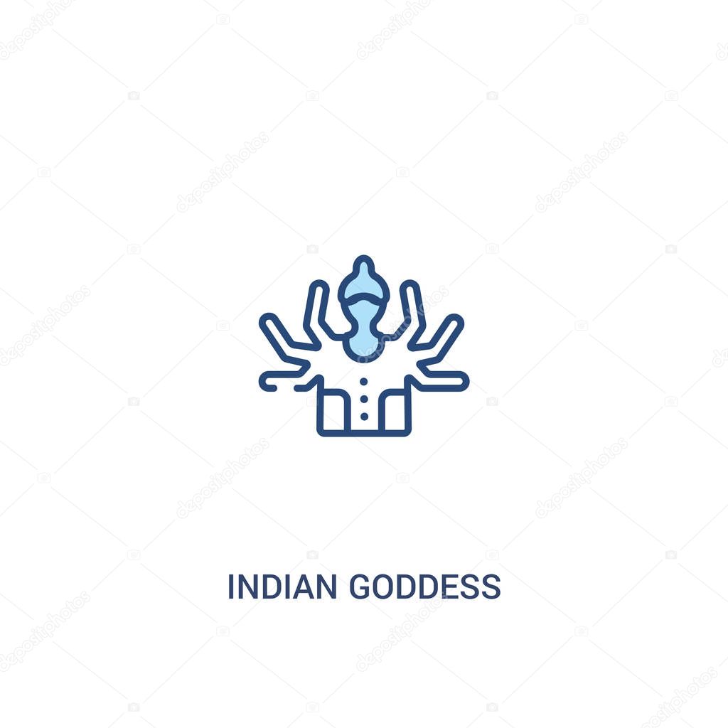 indian goddess concept 2 colored icon. simple line element illus