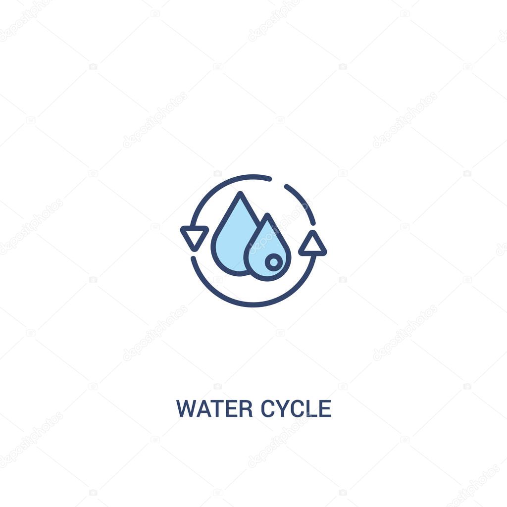 water cycle concept 2 colored icon. simple line element illustra