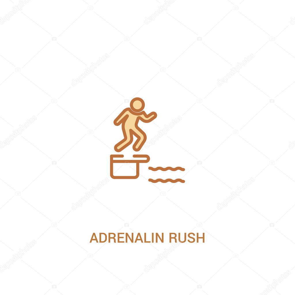 adrenalin rush concept 2 colored icon. simple line element illus