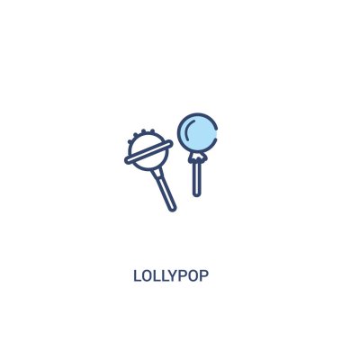 lollypop kavramı 2 renkli simge. basit çizgi elemanı illustratio