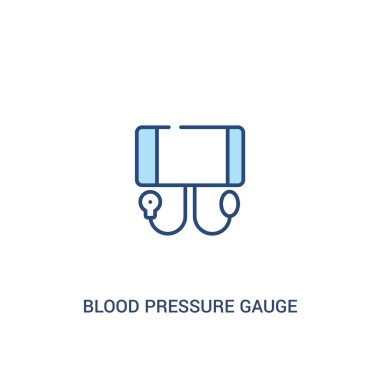 kan basıncı göstergesi kavramı 2 renkli simgesi. basit satır öğesi