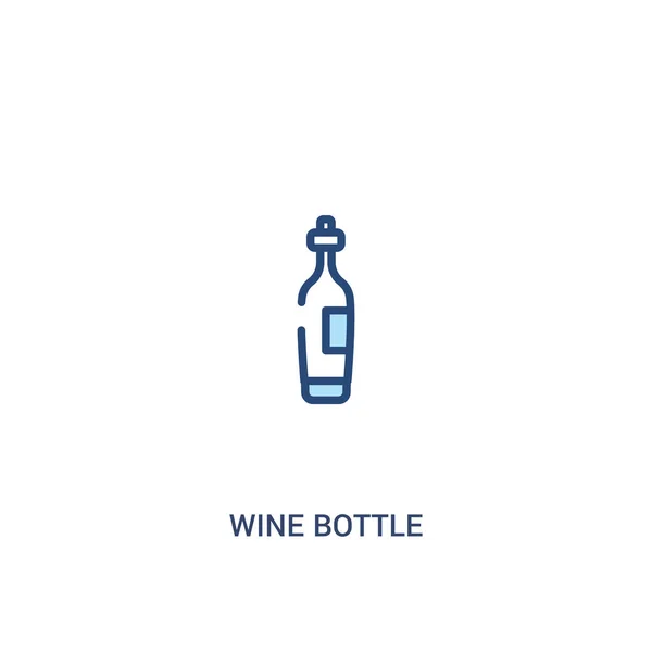 Bouteille de vin concept 2 icône de couleur. élément de ligne simple illustra — Image vectorielle