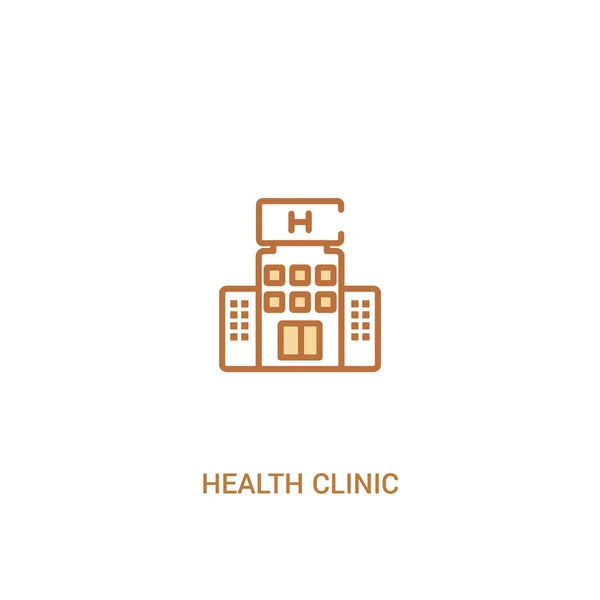 Health Clinic concept 2 gekleurd pictogram. eenvoudig lijn element illust — Stockvector