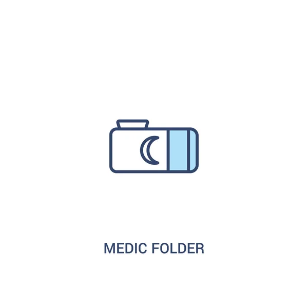 Medic mapp Concept 2 färgad ikon. enkelt linjeelement illustr ation — Stock vektor