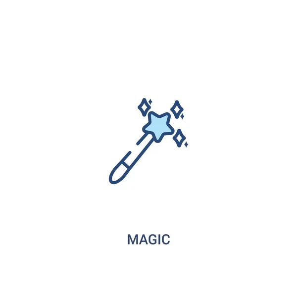 Concepto mágico 2 icono de color. ilustración simple elemento de línea . — Archivo Imágenes Vectoriales