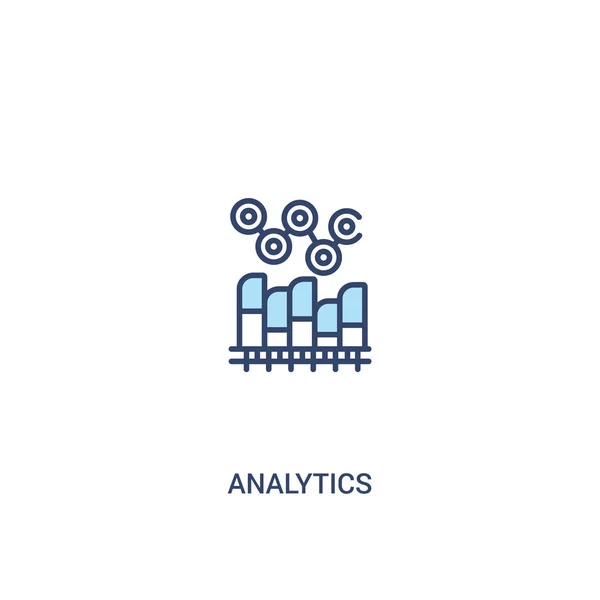 Analytics-Konzept 2 farbiges Symbol. einfaches Linienelement illustriert — Stockvektor