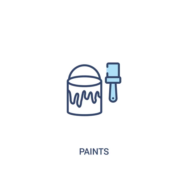 paints concept 2 colored icon. simple line element illustration.