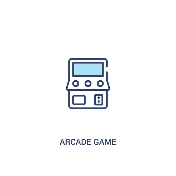 Arcade oyun konsepti 2 renkli simge. basit çizgi elemanı illustra — Stok Vektör