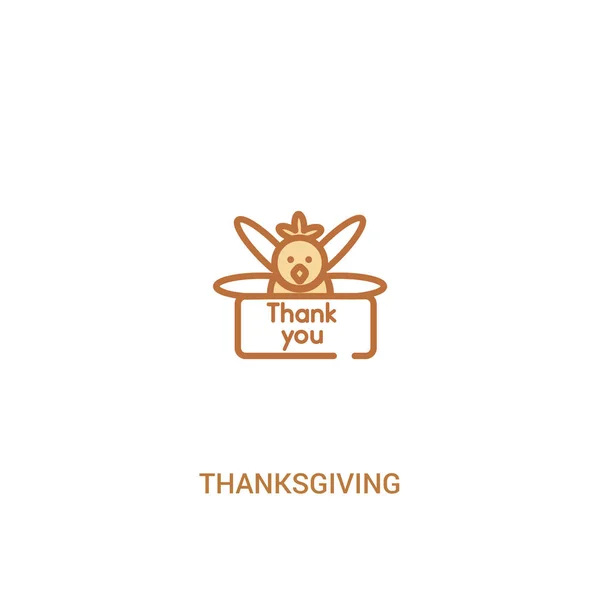 Thanksgiving Concept 2 färgad ikon. enkelt linjeelement illustr ation — Stock vektor
