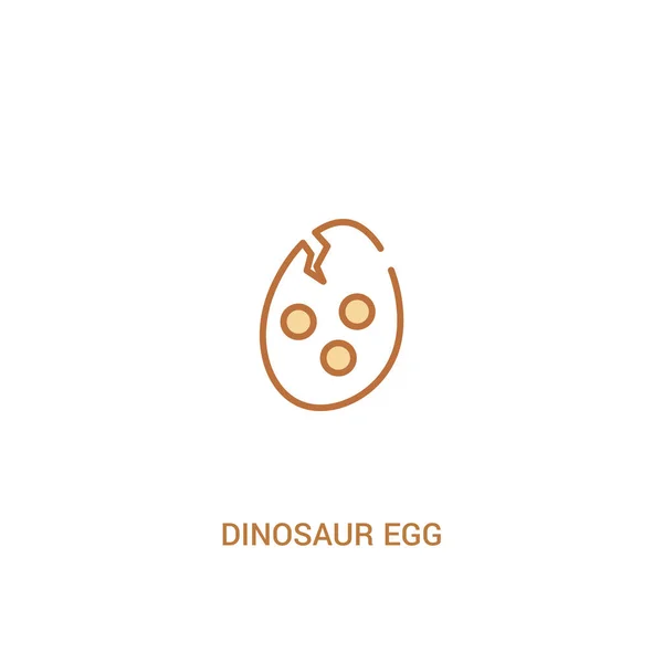 Dinosaur ei concept 2 gekleurd icoon. eenvoudig lijn element illustr — Stockvector