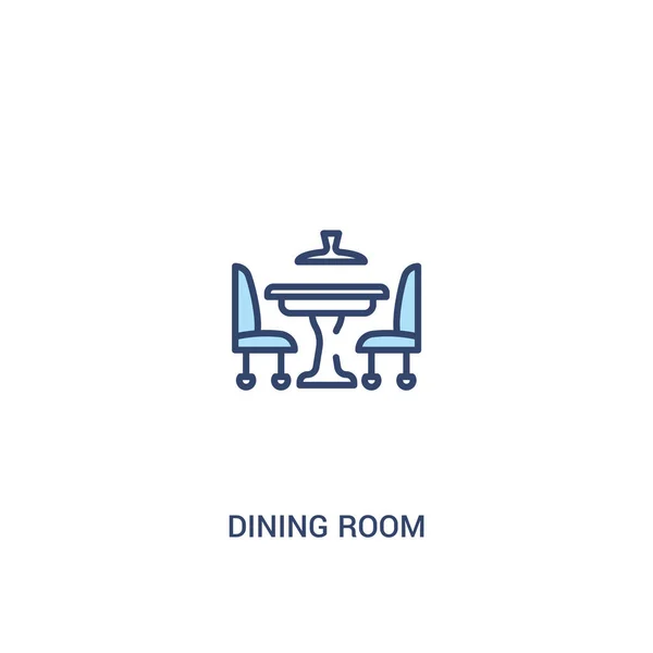 餐厅概念2彩色图标。简单线元素虚线 — 图库矢量图片