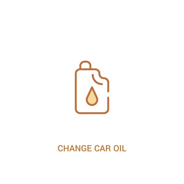 Cambiar el concepto de aceite de coche 2 icono de color. línea simple elemento illus — Vector de stock