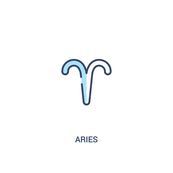 Aries conceito 2 ícone colorido. ilustração de elemento de linha simples . — Vetor de Stock