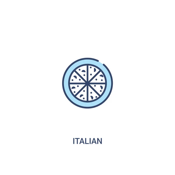 Concept italien 2 icône de couleur. illustration simple d'élément de ligne — Image vectorielle