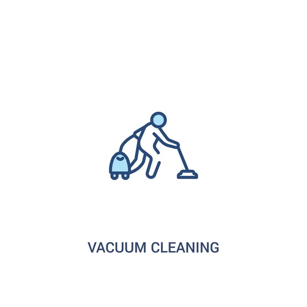 Vakuum rengöring Concept 2 färgad ikon. enkelt linjeelement Köhlerbe — Stock vektor