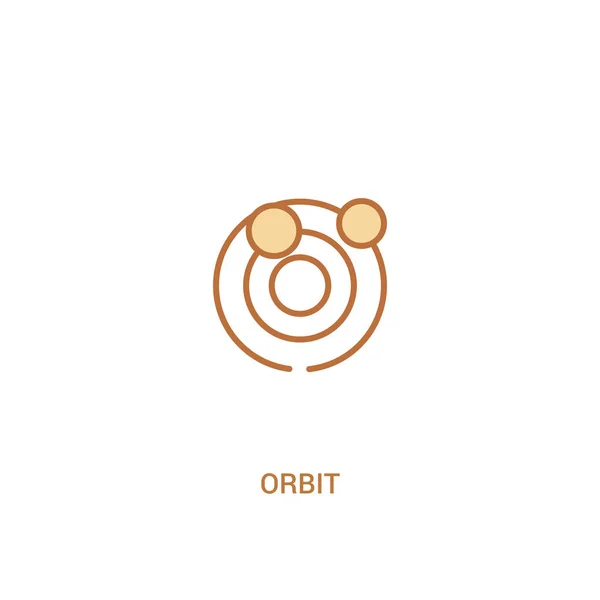 Conceito órbita 2 ícone colorido. ilustração de elemento de linha simples . — Vetor de Stock
