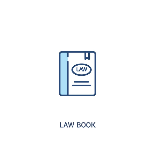 Law boek concept 2 gekleurd pictogram. eenvoudig lijn element Illustratio — Stockvector