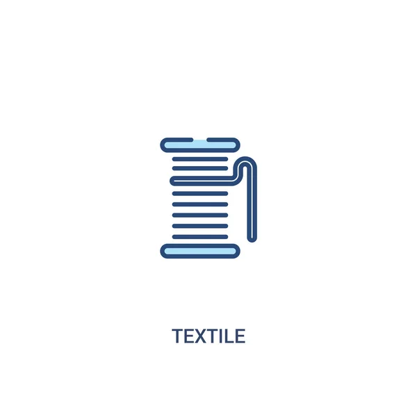 Conceito têxtil 2 ícone colorido. ilustração de elemento de linha simples — Vetor de Stock