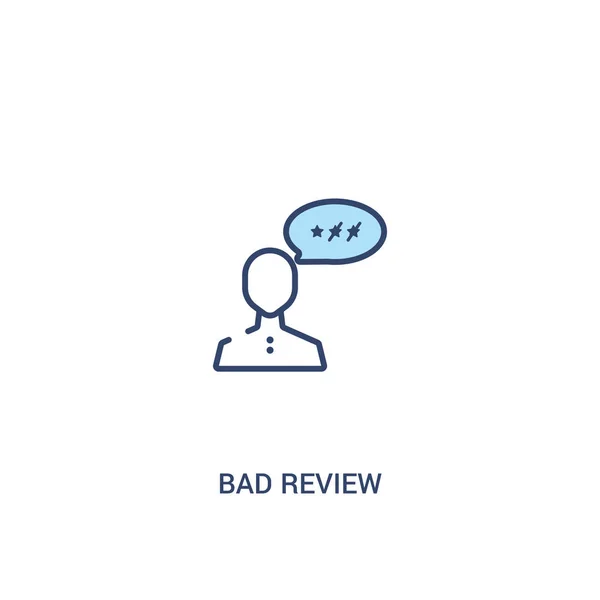 Bad review concept 2 colored icon. simple line element illustrat — Stock Vector