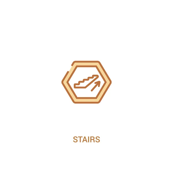 Escadas conceito 2 ícone colorido. ilustração de elemento de linha simples . — Vetor de Stock