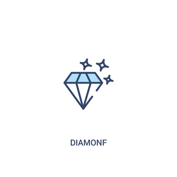 Diamonf concept 2 gekleurd icoon. eenvoudige illustratie van het lijn element — Stockvector